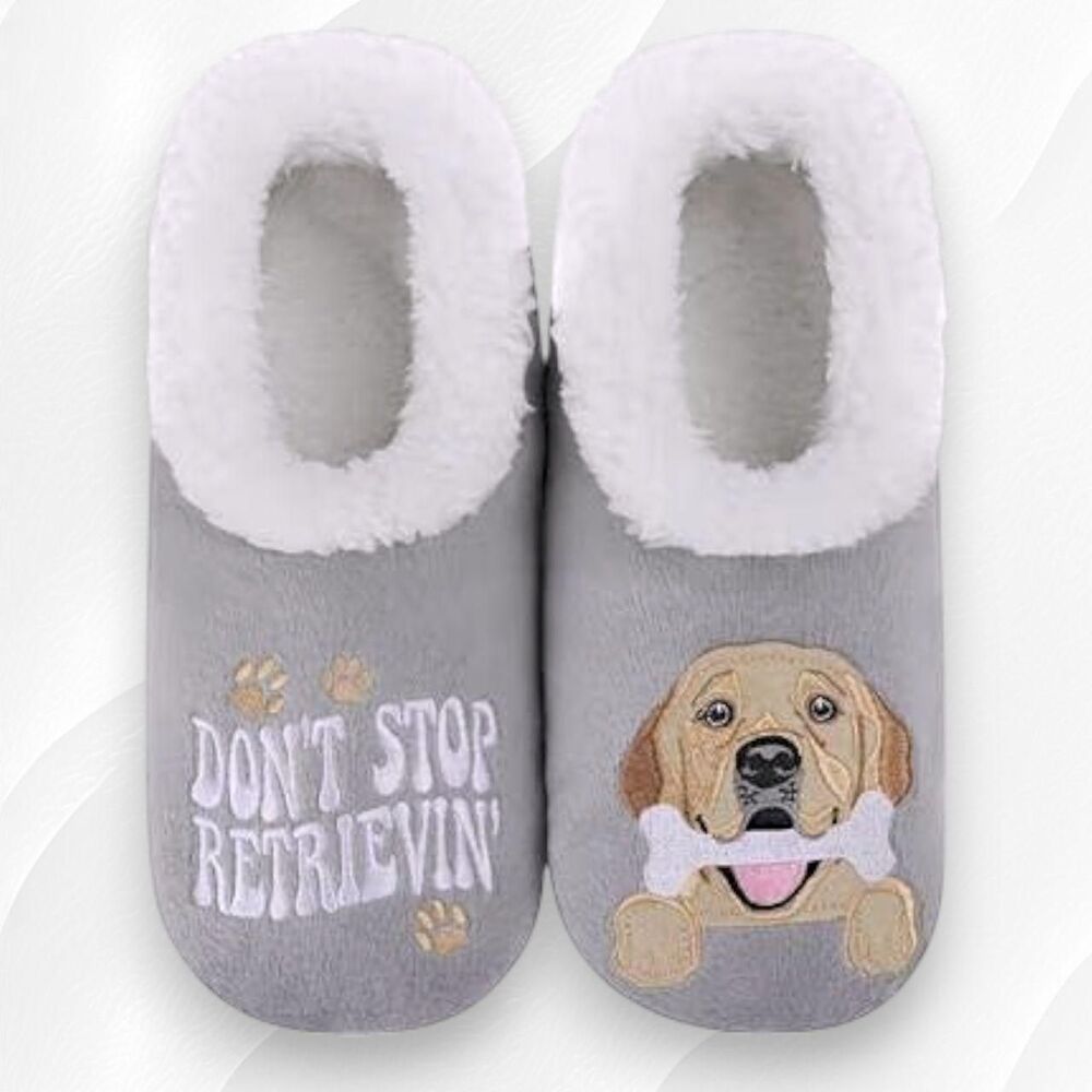 NWT snoozies! Womens Don't Stop Retrievin Simply Pairables Slippers US 9 / 10